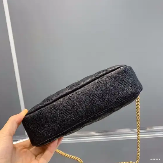 Repladies REP BECKY YSL DOUBLE-ZIP IN POUCH QUILTED LAMBSKIN 0519